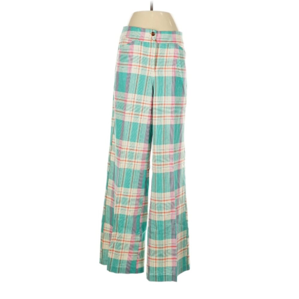 Pastel Plaid Linen Pants